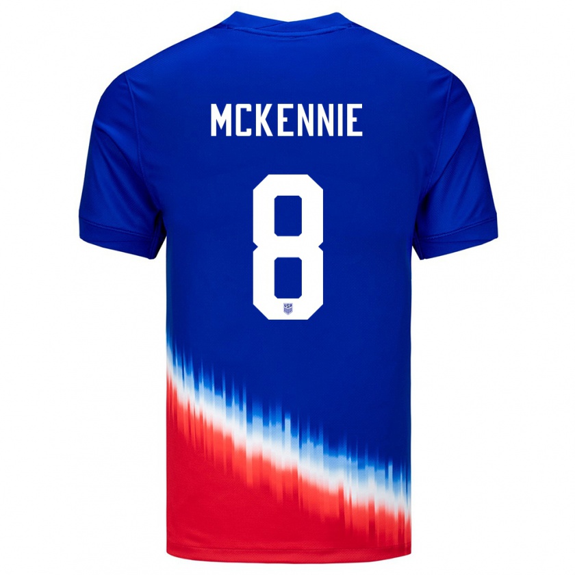 Kandiny Enfant Maillot États-Unis Weston Mckennie #8 Bleu Tenues Extérieur 24-26 T-Shirt