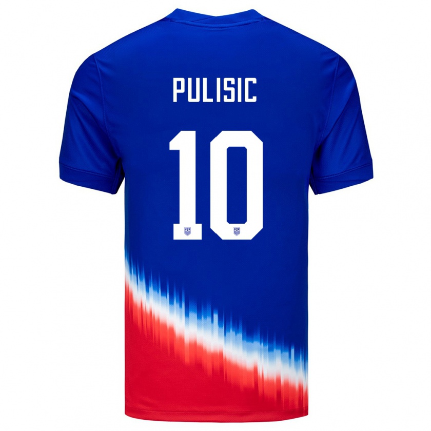 Kandiny Enfant Maillot États-Unis Christian Pulisic #10 Bleu Tenues Extérieur 24-26 T-Shirt