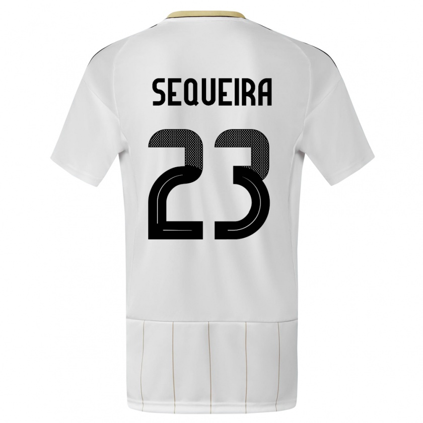 Kandiny Enfant Maillot Costa Rica Patrick Sequeira #23 Blanc Tenues Extérieur 24-26 T-Shirt