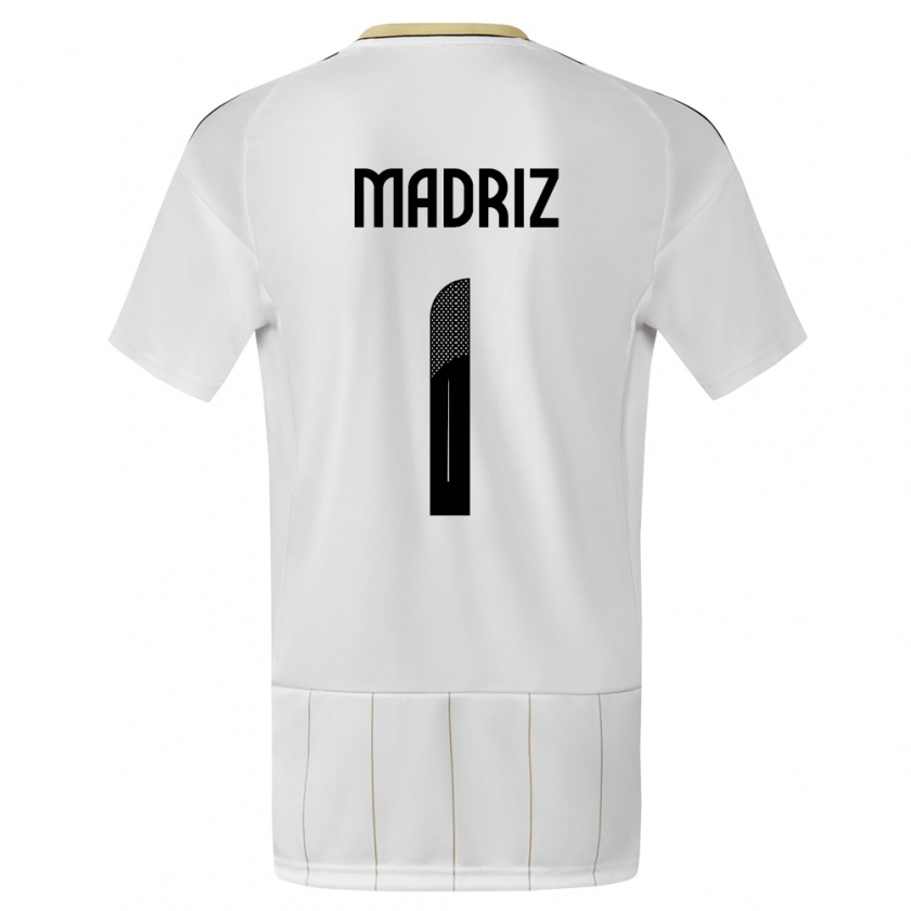 Kandiny Enfant Maillot Costa Rica Abraham Madriz #1 Blanc Tenues Extérieur 24-26 T-Shirt