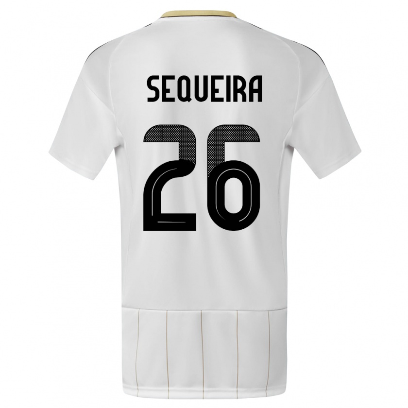 Kandiny Enfant Maillot Costa Rica Douglas Sequeira #26 Blanc Tenues Extérieur 24-26 T-Shirt