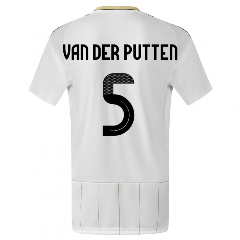 Kandiny Enfant Maillot Costa Rica Santiago Van Der Putten #5 Blanc Tenues Extérieur 24-26 T-Shirt