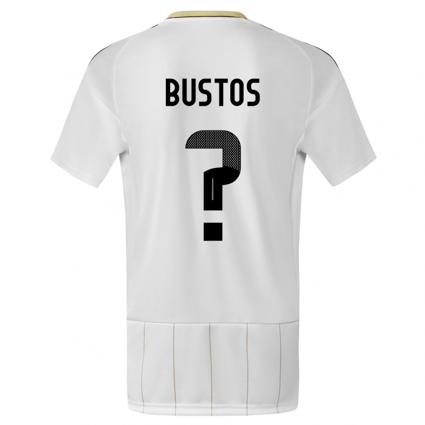 Kandiny Enfant Maillot Costa Rica Roy Bustos #0 Blanc Tenues Extérieur 24-26 T-Shirt