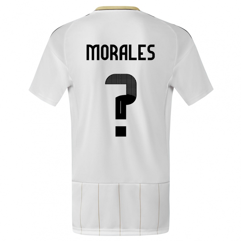 Kandiny Enfant Maillot Costa Rica Bryan Morales #0 Blanc Tenues Extérieur 24-26 T-Shirt