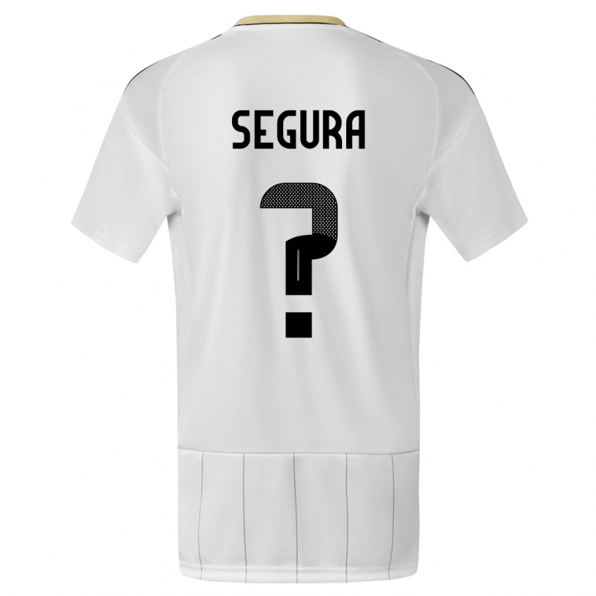 Kandiny Enfant Maillot Costa Rica Oscar Segura #0 Blanc Tenues Extérieur 24-26 T-Shirt