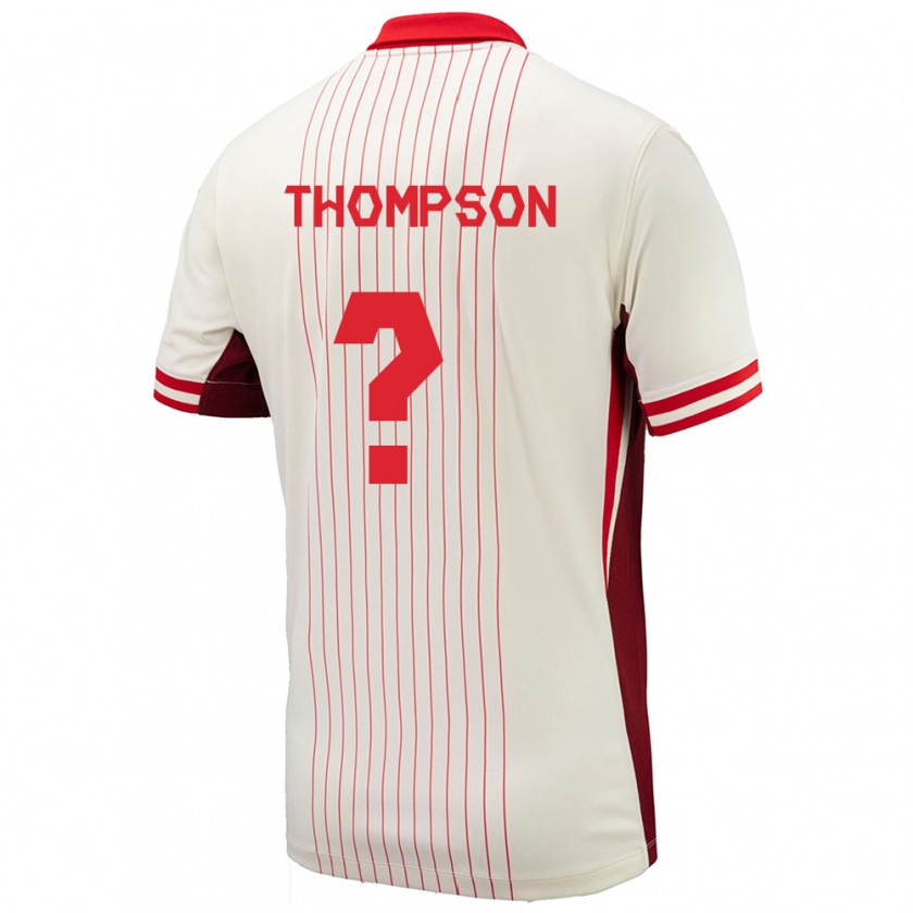 Kandiny Enfant Maillot Canada Kosi Thompson #0 Blanc Tenues Extérieur 24-26 T-Shirt