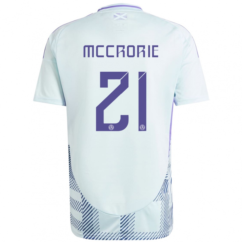 Kandiny Enfant Maillot Écosse Robby Mccrorie #21 Bleu Menthe Clair Tenues Extérieur 24-26 T-Shirt