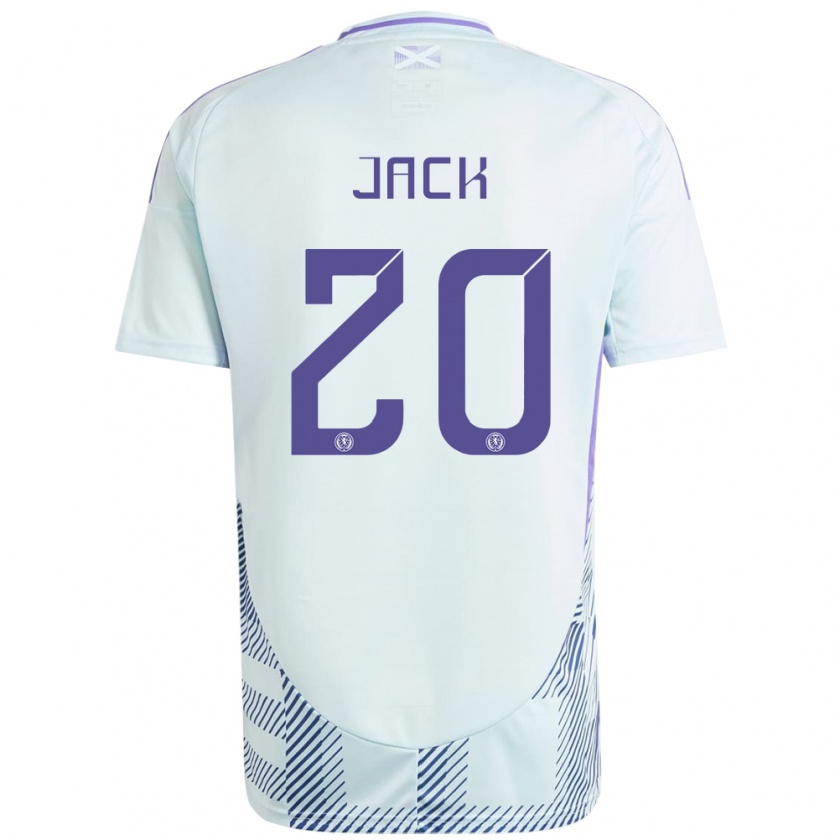 Kandiny Enfant Maillot Écosse Ryan Jack #20 Bleu Menthe Clair Tenues Extérieur 24-26 T-Shirt