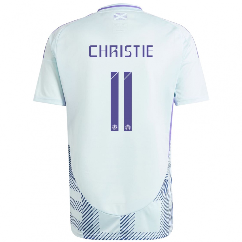 Kandiny Enfant Maillot Écosse Ryan Christie #11 Bleu Menthe Clair Tenues Extérieur 24-26 T-Shirt