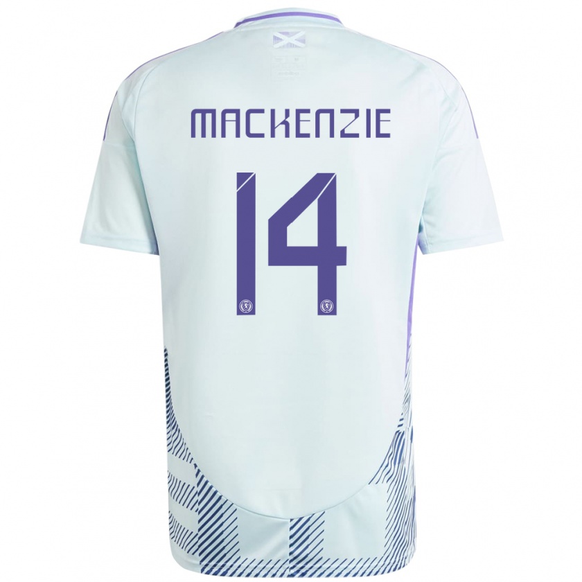 Kandiny Enfant Maillot Écosse Magnus Mackenzie #14 Bleu Menthe Clair Tenues Extérieur 24-26 T-Shirt