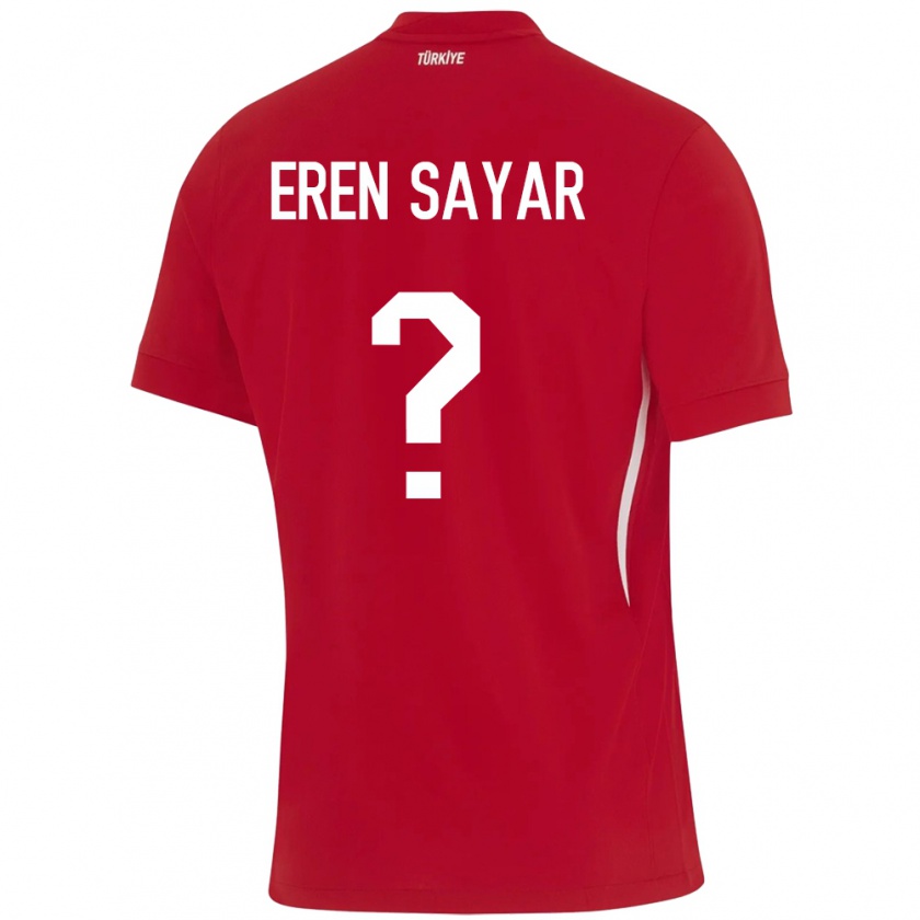 Kandiny Enfant Maillot Turquie Emin Eren Sayar #0 Rouge Tenues Extérieur 24-26 T-Shirt