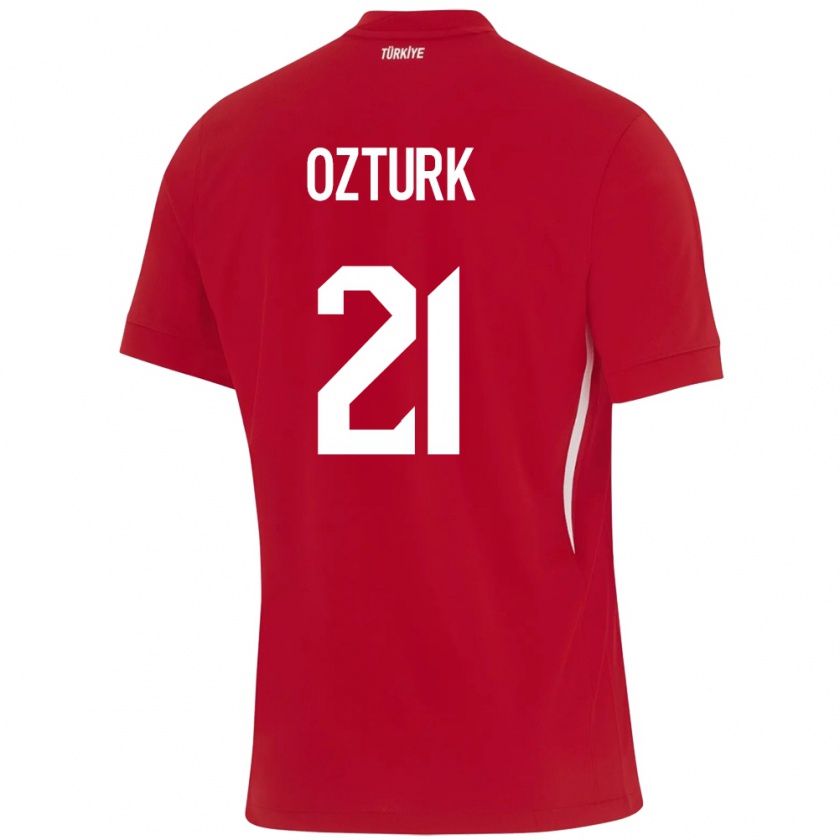 Kandiny Enfant Maillot Turquie Melike Öztürk #21 Rouge Tenues Extérieur 24-26 T-Shirt