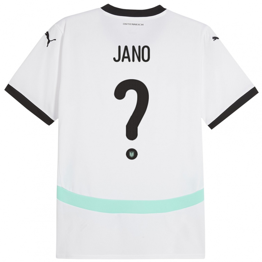 Kandiny Enfant Maillot Autriche Zeteny Jano #0 Blanc Tenues Extérieur 24-26 T-Shirt