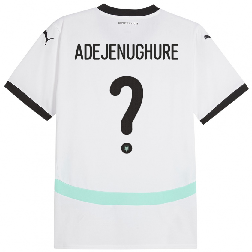 Kandiny Enfant Maillot Autriche Oghenetejiri Adejenughure #0 Blanc Tenues Extérieur 24-26 T-Shirt