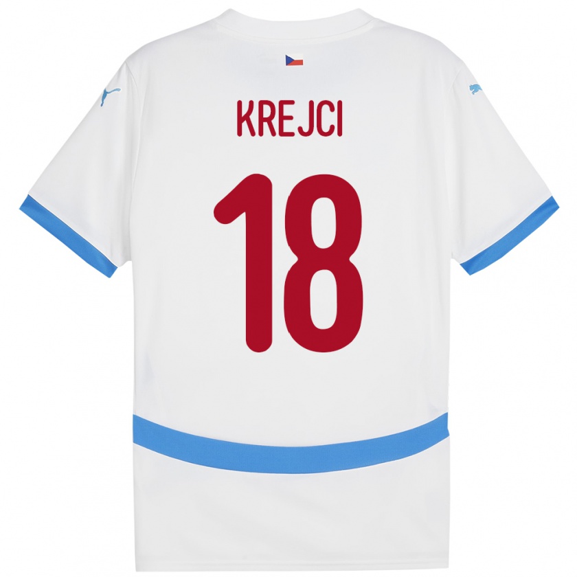 Kandiny Enfant Maillot Tchéquie Ladislav Krejci #18 Blanc Tenues Extérieur 24-26 T-Shirt