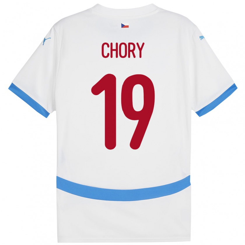 Kandiny Enfant Maillot Tchéquie Tomas Chory #19 Blanc Tenues Extérieur 24-26 T-Shirt