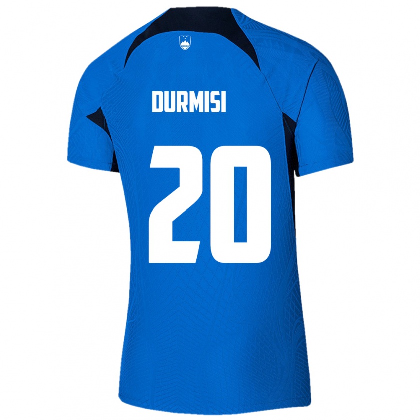 Kandiny Enfant Maillot Slovénie Arman Durmisi #20 Bleu Tenues Extérieur 24-26 T-Shirt