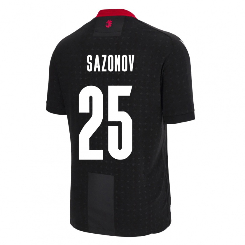 Kandiny Enfant Maillot Géorgie Saba Sazonov #25 Noir Tenues Extérieur 24-26 T-Shirt