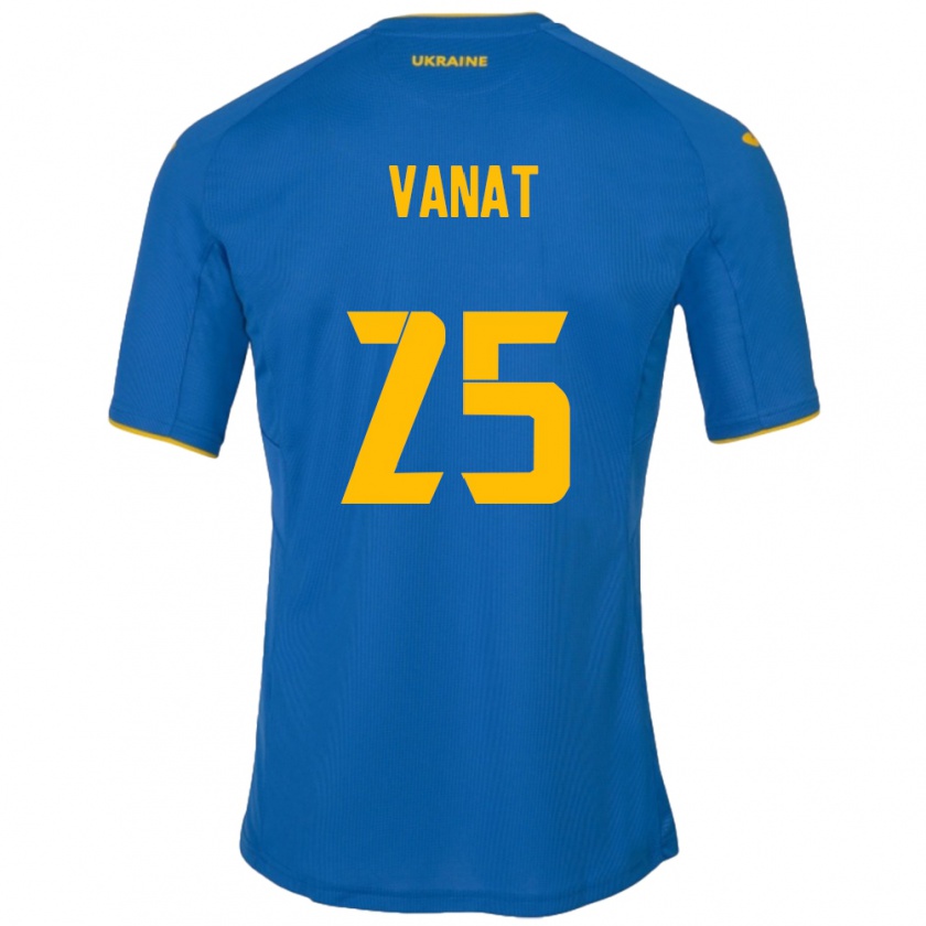 Kandiny Enfant Maillot Ukraine Vladyslav Vanat #25 Bleu Tenues Extérieur 24-26 T-Shirt