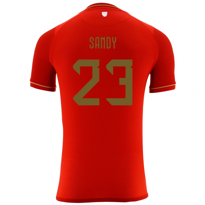 Kandiny Enfant Maillot Bolivie Daniel Sandy #23 Rouge Tenues Extérieur 24-26 T-Shirt