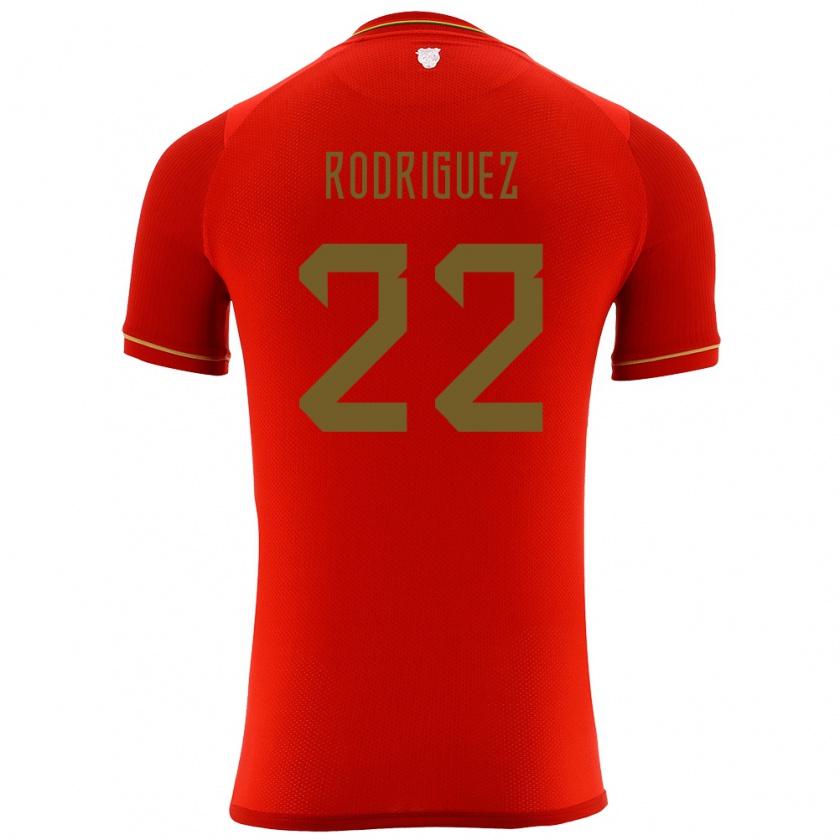 Kandiny Enfant Maillot Bolivie Carlitos Rodriguez #22 Rouge Tenues Extérieur 24-26 T-Shirt