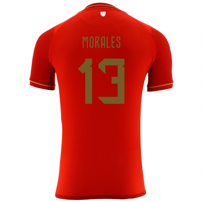 Kandiny Enfant Maillot Bolivie Ericka Morales #13 Rouge Tenues Extérieur 24-26 T-Shirt