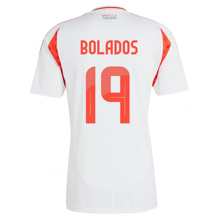 Kandiny Enfant Maillot Chili Marcos Bolados #19 Blanc Tenues Extérieur 24-26 T-Shirt