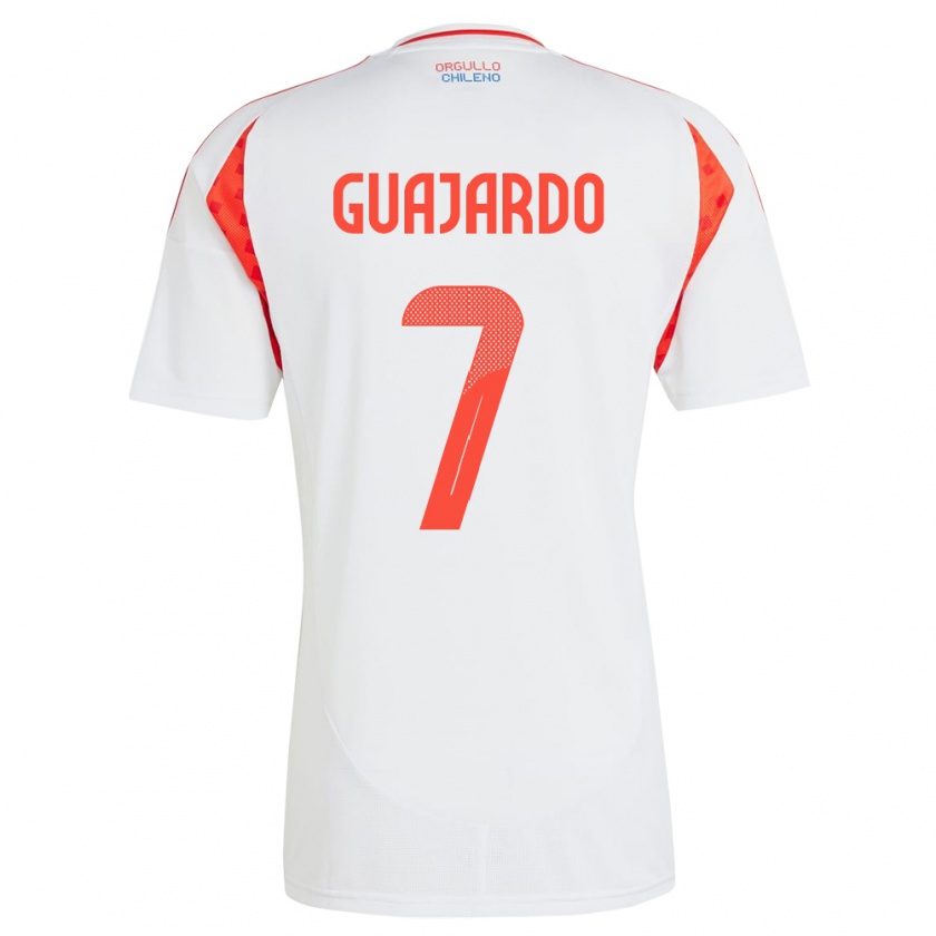 Kandiny Enfant Maillot Chili Paolo Guajardo #7 Blanc Tenues Extérieur 24-26 T-Shirt