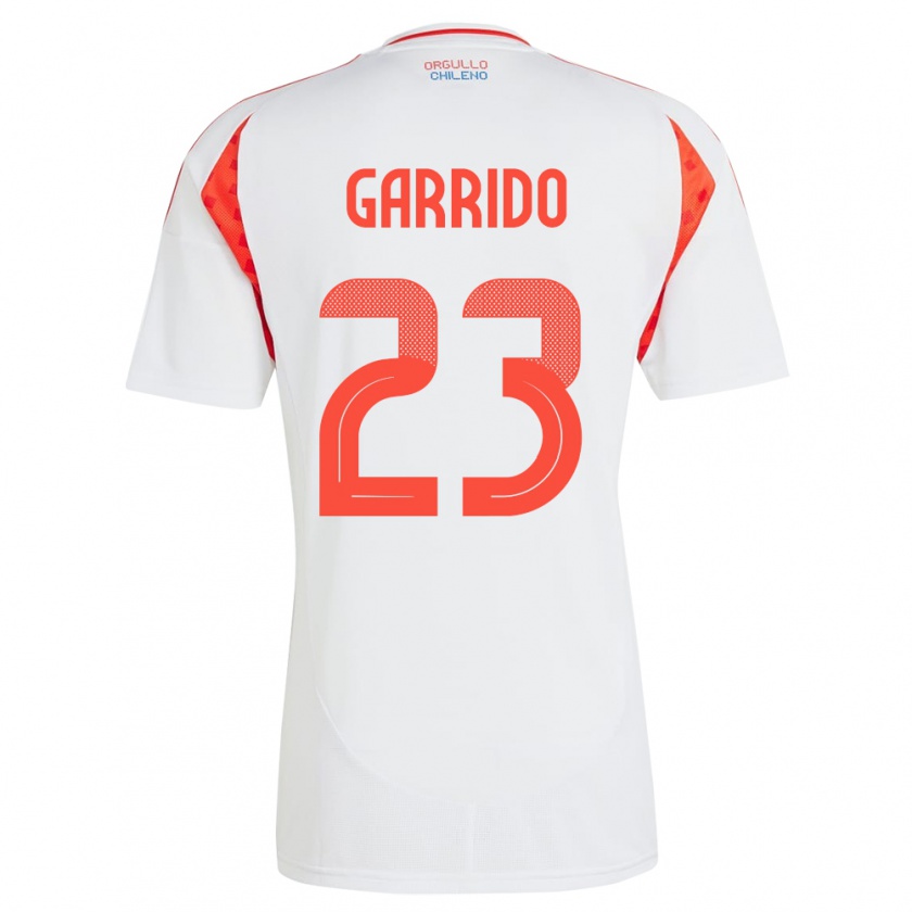 Kandiny Enfant Maillot Chili Pedro Garrido #23 Blanc Tenues Extérieur 24-26 T-Shirt