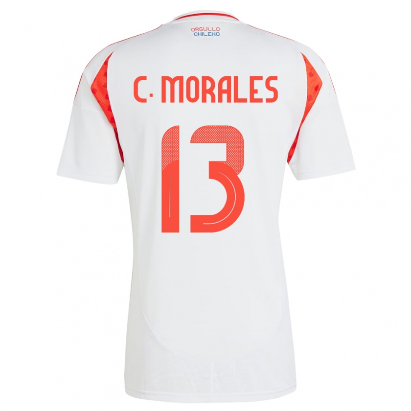 Kandiny Enfant Maillot Chili Cristián Morales #13 Blanc Tenues Extérieur 24-26 T-Shirt