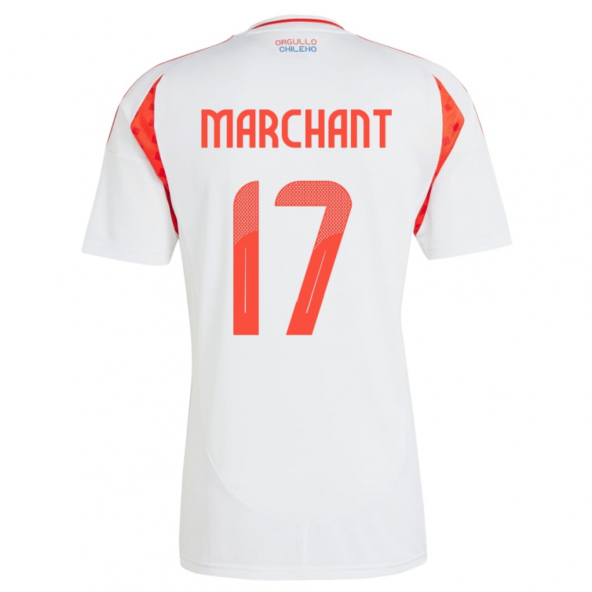 Kandiny Enfant Maillot Chili Francisco Marchant #17 Blanc Tenues Extérieur 24-26 T-Shirt