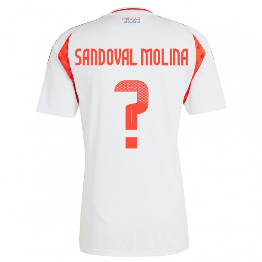 Kandiny Enfant Maillot Chili Mario Sandoval Molina #0 Blanc Tenues Extérieur 24-26 T-Shirt