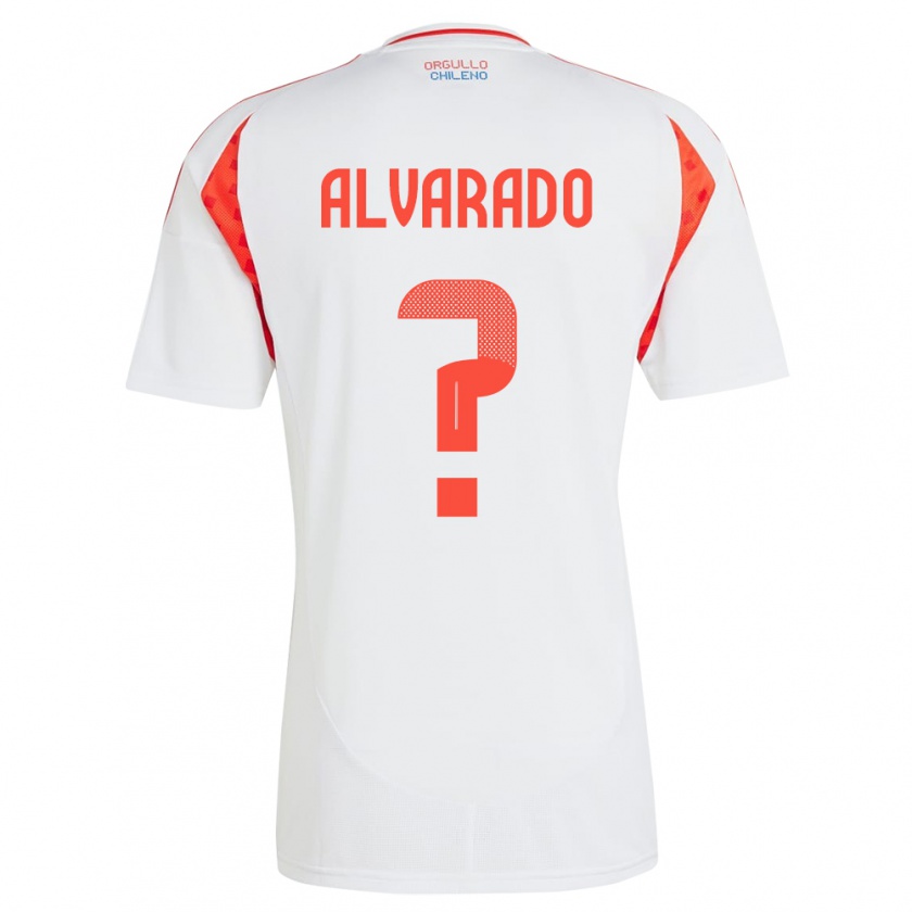 Kandiny Enfant Maillot Chili José Alvarado #0 Blanc Tenues Extérieur 24-26 T-Shirt