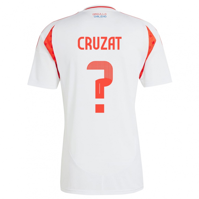 Kandiny Enfant Maillot Chili Ignacio Cruzat #0 Blanc Tenues Extérieur 24-26 T-Shirt