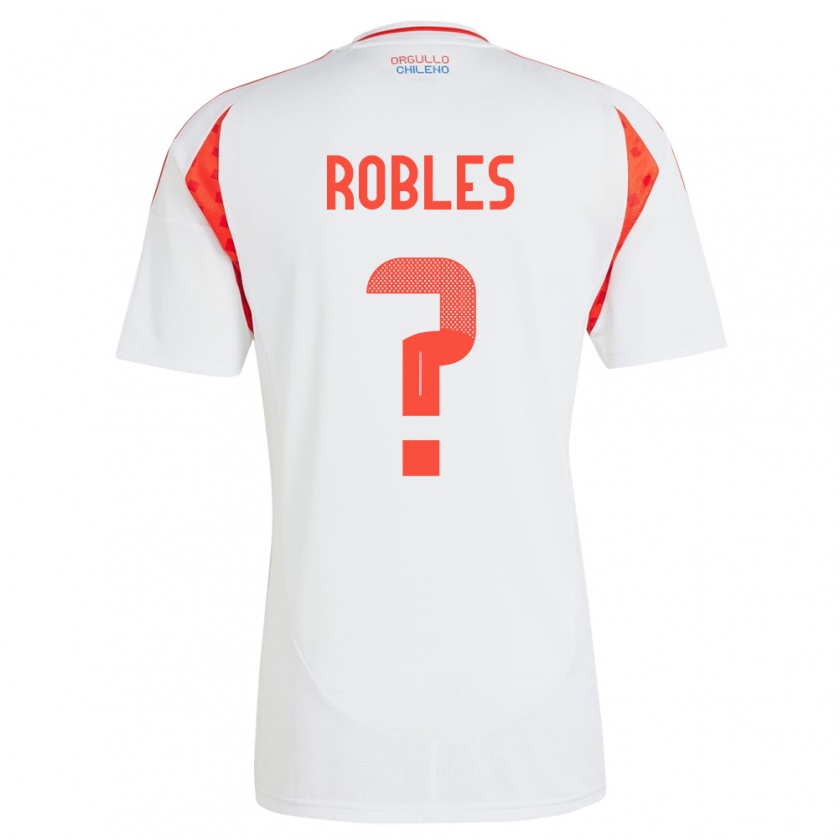 Kandiny Enfant Maillot Chili Diego Robles #0 Blanc Tenues Extérieur 24-26 T-Shirt