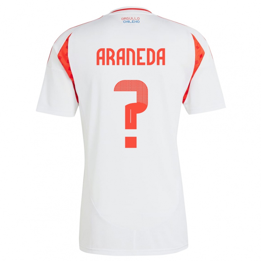 Kandiny Enfant Maillot Chili Arantxa Araneda #0 Blanc Tenues Extérieur 24-26 T-Shirt