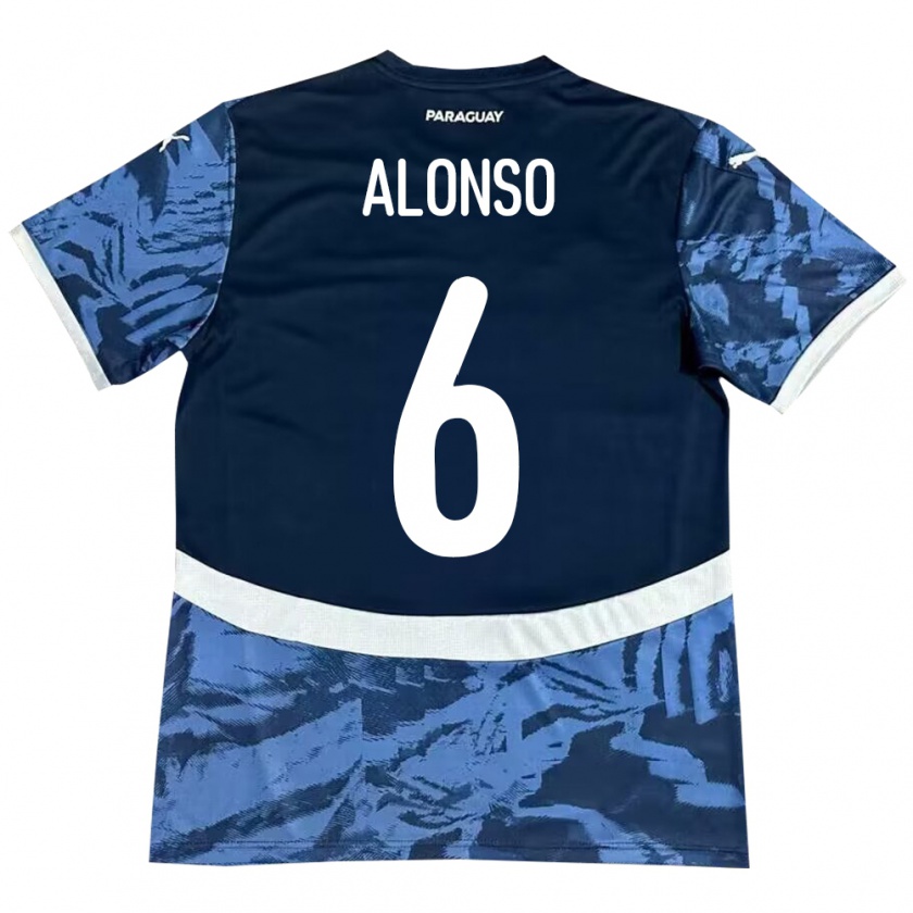 Kandiny Enfant Maillot Paraguay Júnior Alonso #6 Bleu Tenues Extérieur 24-26 T-Shirt