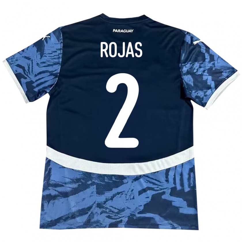 Kandiny Enfant Maillot Paraguay Robert Rojas #2 Bleu Tenues Extérieur 24-26 T-Shirt