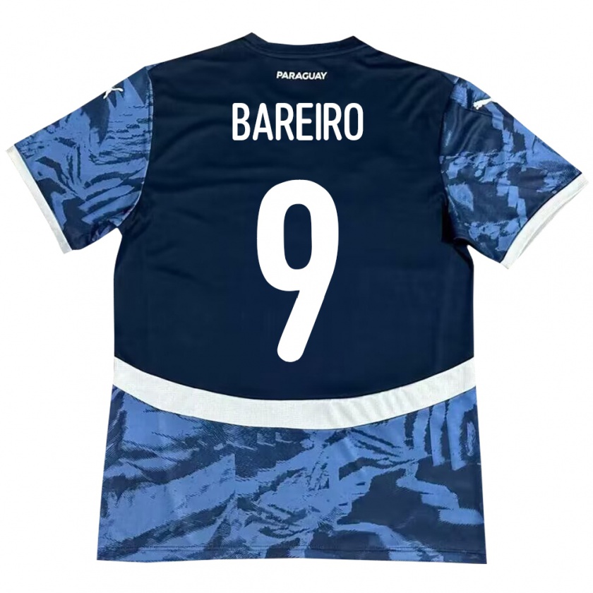 Kandiny Enfant Maillot Paraguay Adam Bareiro #9 Bleu Tenues Extérieur 24-26 T-Shirt