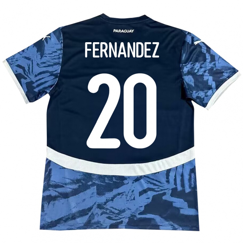 Kandiny Enfant Maillot Paraguay Marcelo Fernández #20 Bleu Tenues Extérieur 24-26 T-Shirt