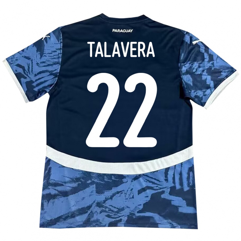 Kandiny Enfant Maillot Paraguay Javier Talavera #22 Bleu Tenues Extérieur 24-26 T-Shirt