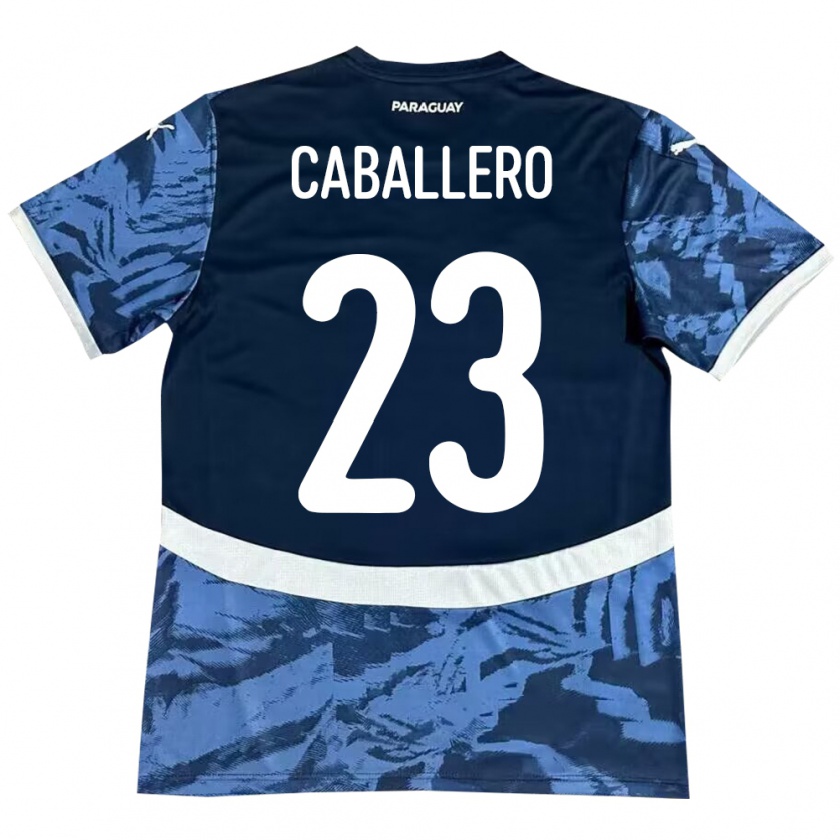 Kandiny Enfant Maillot Paraguay Tiago Caballero #23 Bleu Tenues Extérieur 24-26 T-Shirt