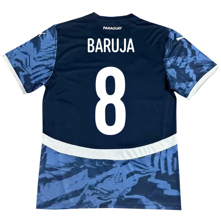 Kandiny Enfant Maillot Paraguay Fabrizio Baruja #8 Bleu Tenues Extérieur 24-26 T-Shirt