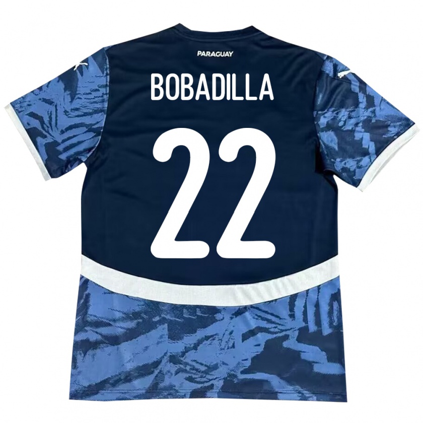 Kandiny Enfant Maillot Paraguay Dylan Bobadilla #22 Bleu Tenues Extérieur 24-26 T-Shirt