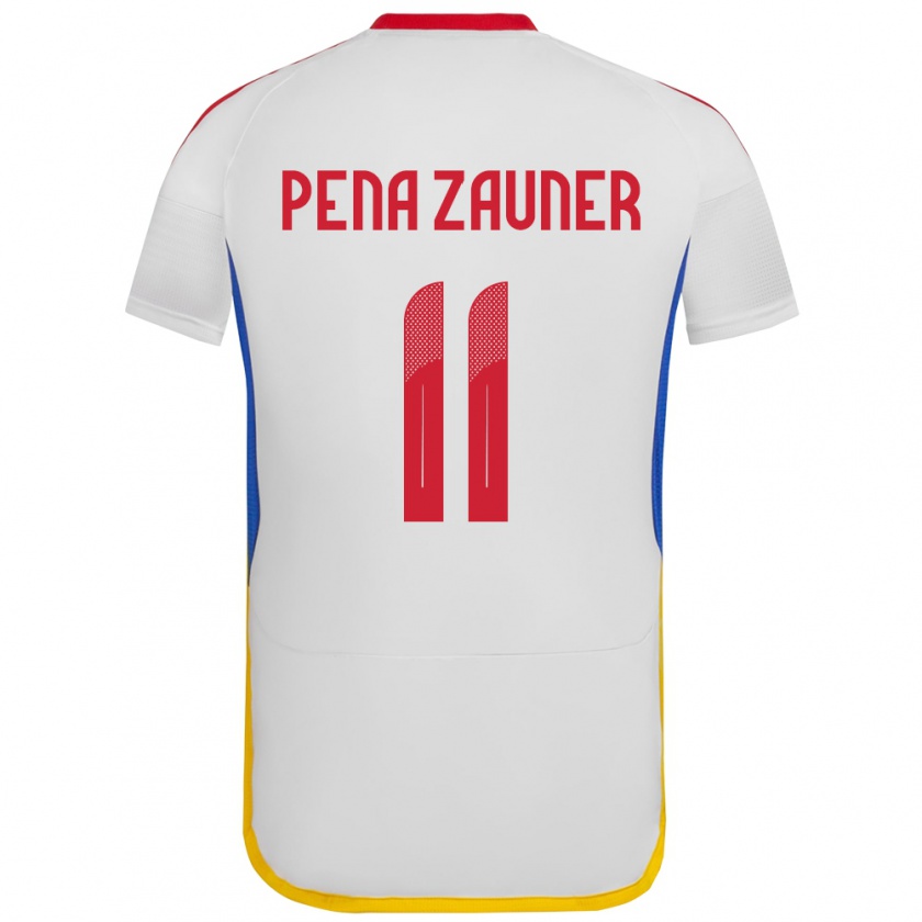 Kandiny Enfant Maillot Venezuela Enrique Peña Zauner #11 Blanc Tenues Extérieur 24-26 T-Shirt