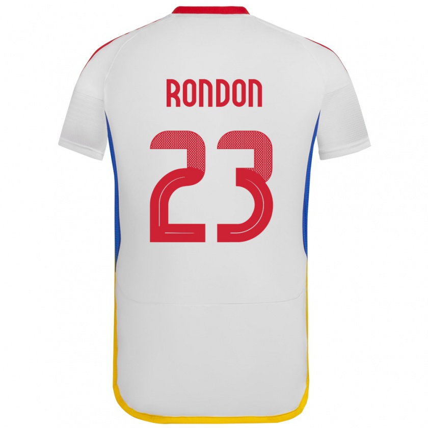 Kandiny Enfant Maillot Venezuela Salomón Rondón #23 Blanc Tenues Extérieur 24-26 T-Shirt