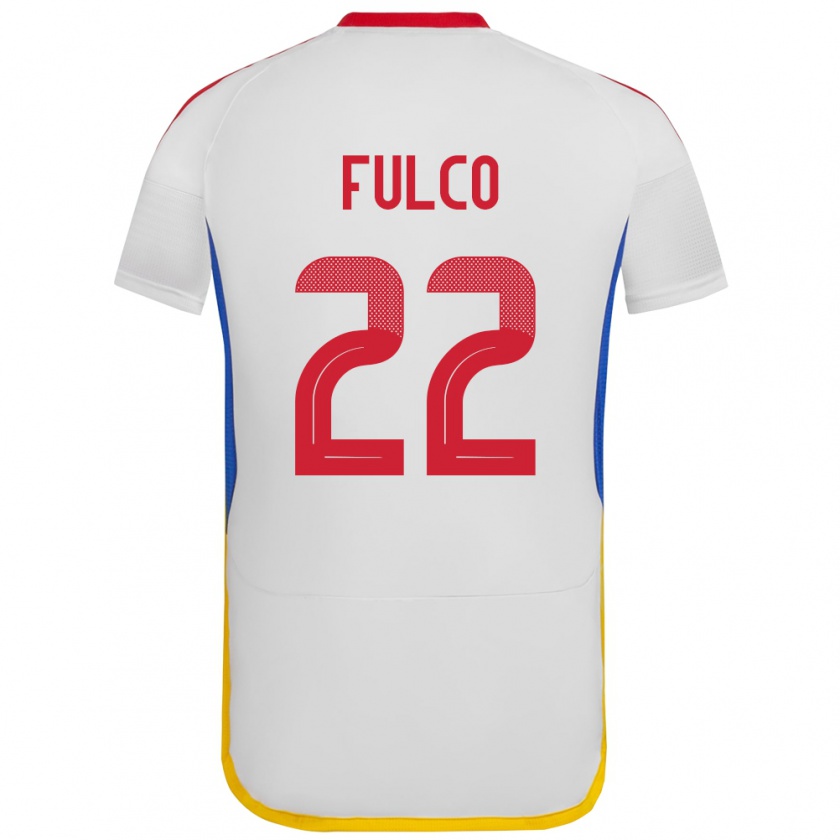 Kandiny Enfant Maillot Venezuela Pedro Fulco #22 Blanc Tenues Extérieur 24-26 T-Shirt