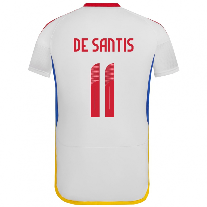 Kandiny Enfant Maillot Venezuela Jeriel De Santis #11 Blanc Tenues Extérieur 24-26 T-Shirt