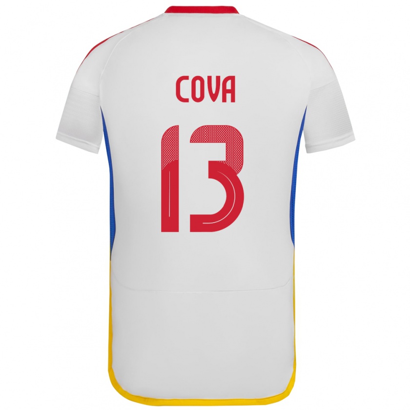 Kandiny Enfant Maillot Venezuela Alejandro Cova #13 Blanc Tenues Extérieur 24-26 T-Shirt