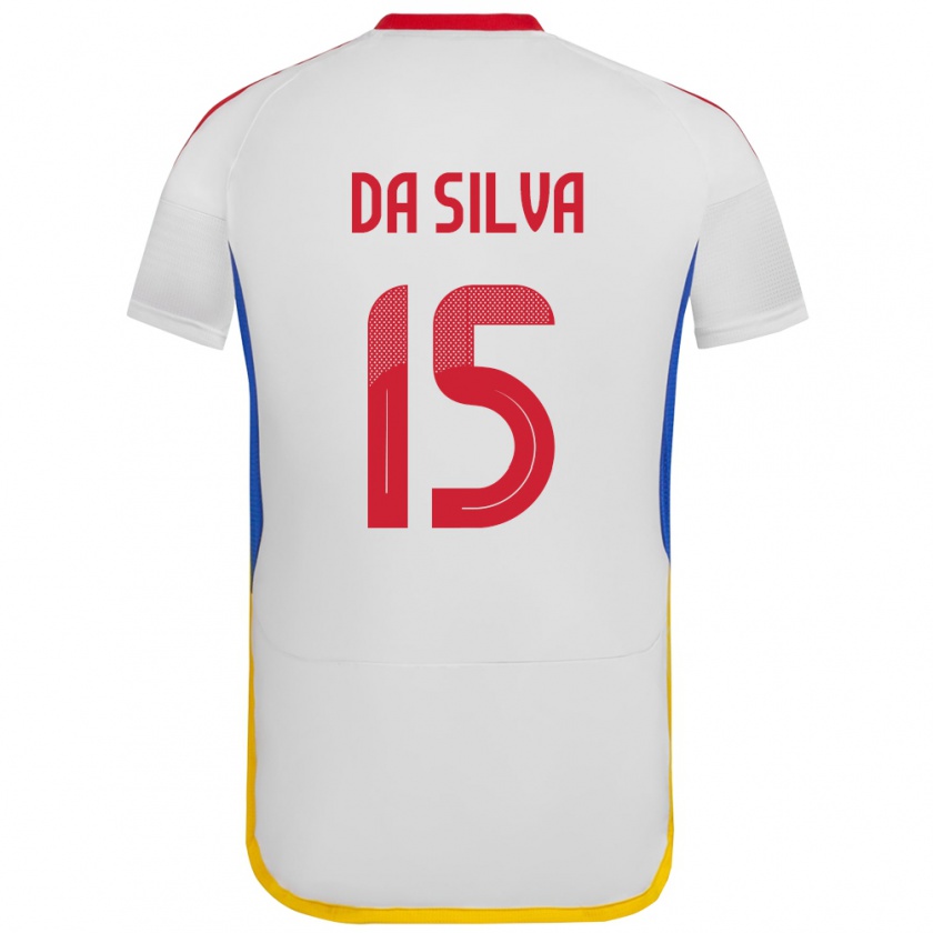 Kandiny Enfant Maillot Venezuela Cesar Da Silva #15 Blanc Tenues Extérieur 24-26 T-Shirt